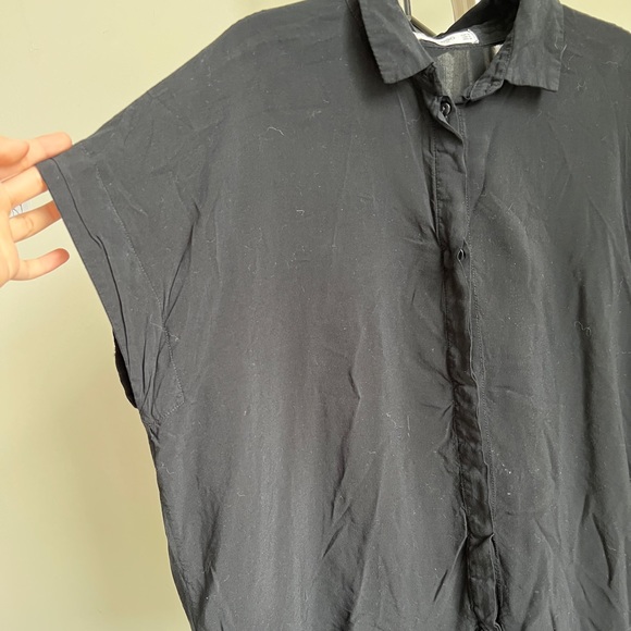 Mango Casual Viscose black summer top - Picture 1 of 4